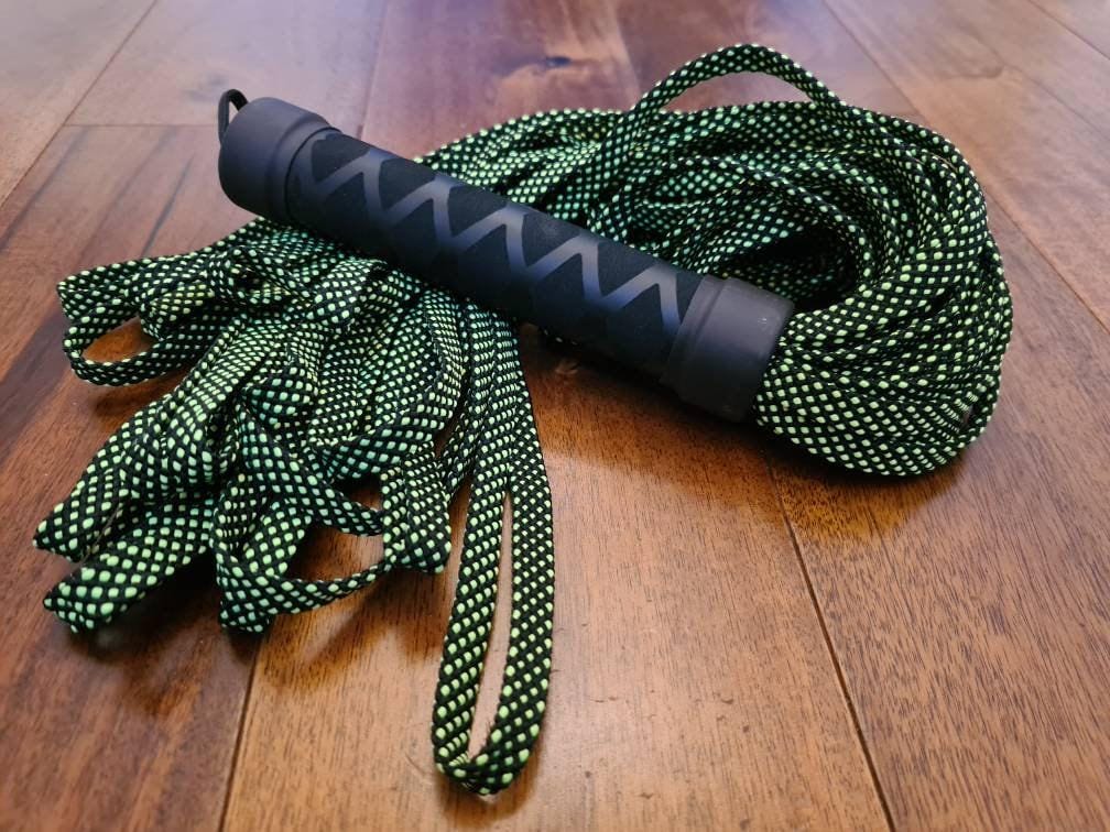 UV Blacklight Reactive Flogger – Looped Design, Impact Play, Handmade UK, Vegan