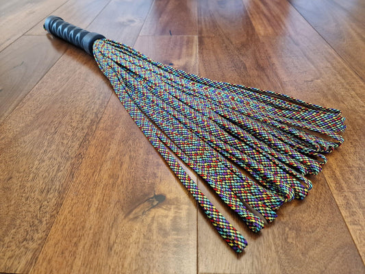 UV Blacklight Reactive Flogger – Looped Design, Impact Play, Handmade UK, Vegan