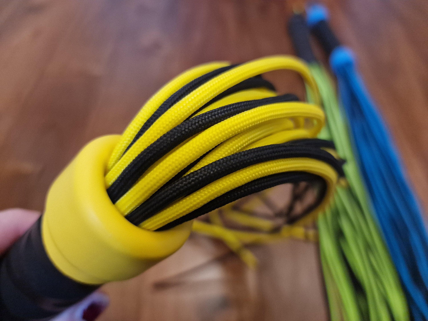 Paracord Flogger Metal Handle - Handmade in the UK