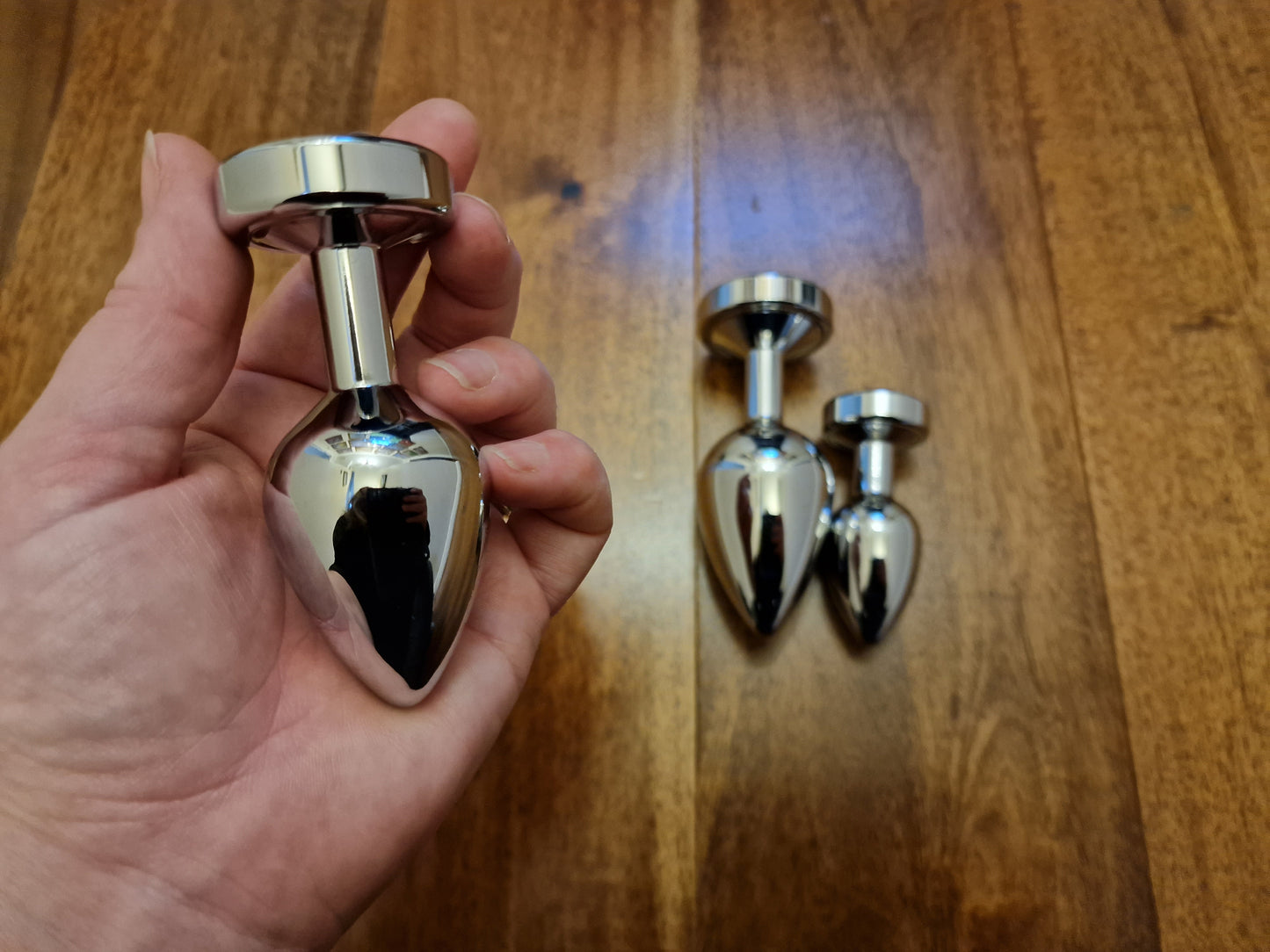 LED Light Up Stainless Steel Plug – 3 Light Modes, S/M/L, UK Seller