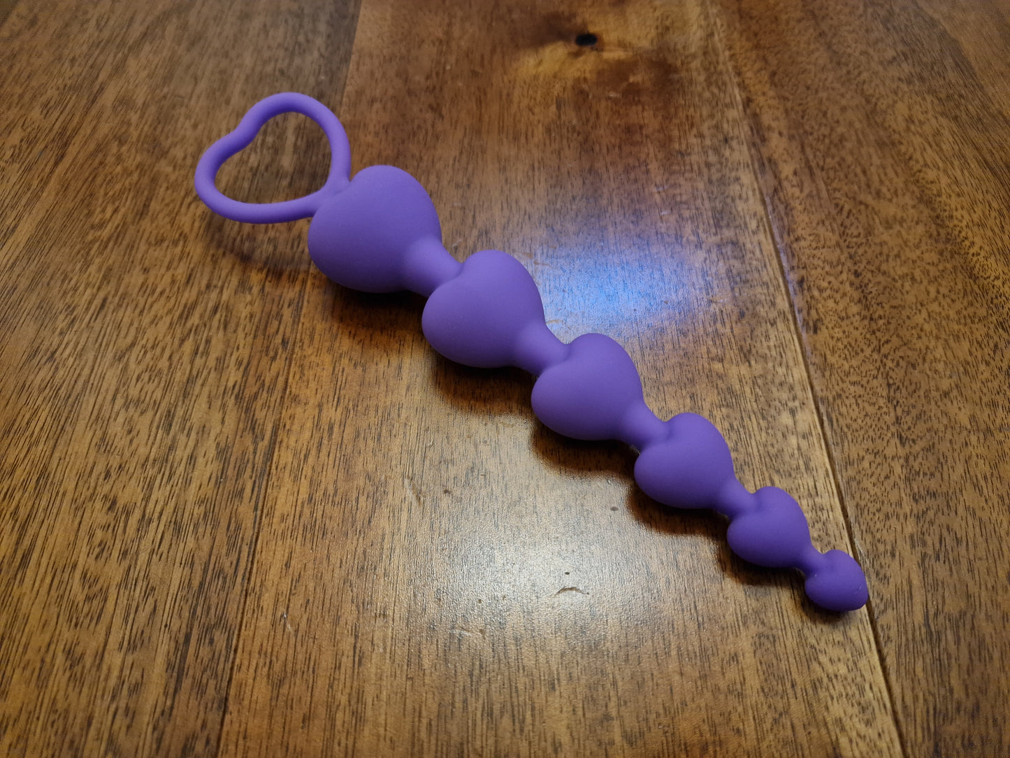 Silicone Heart Anal Beads – 6-Step Graduated Design, UK Seller