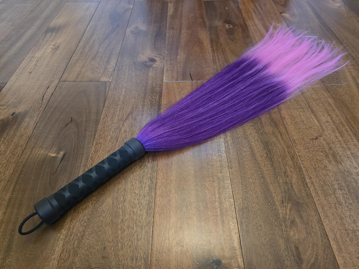 Long Synthetic Hair Flogger – Colourful, Handmade UK