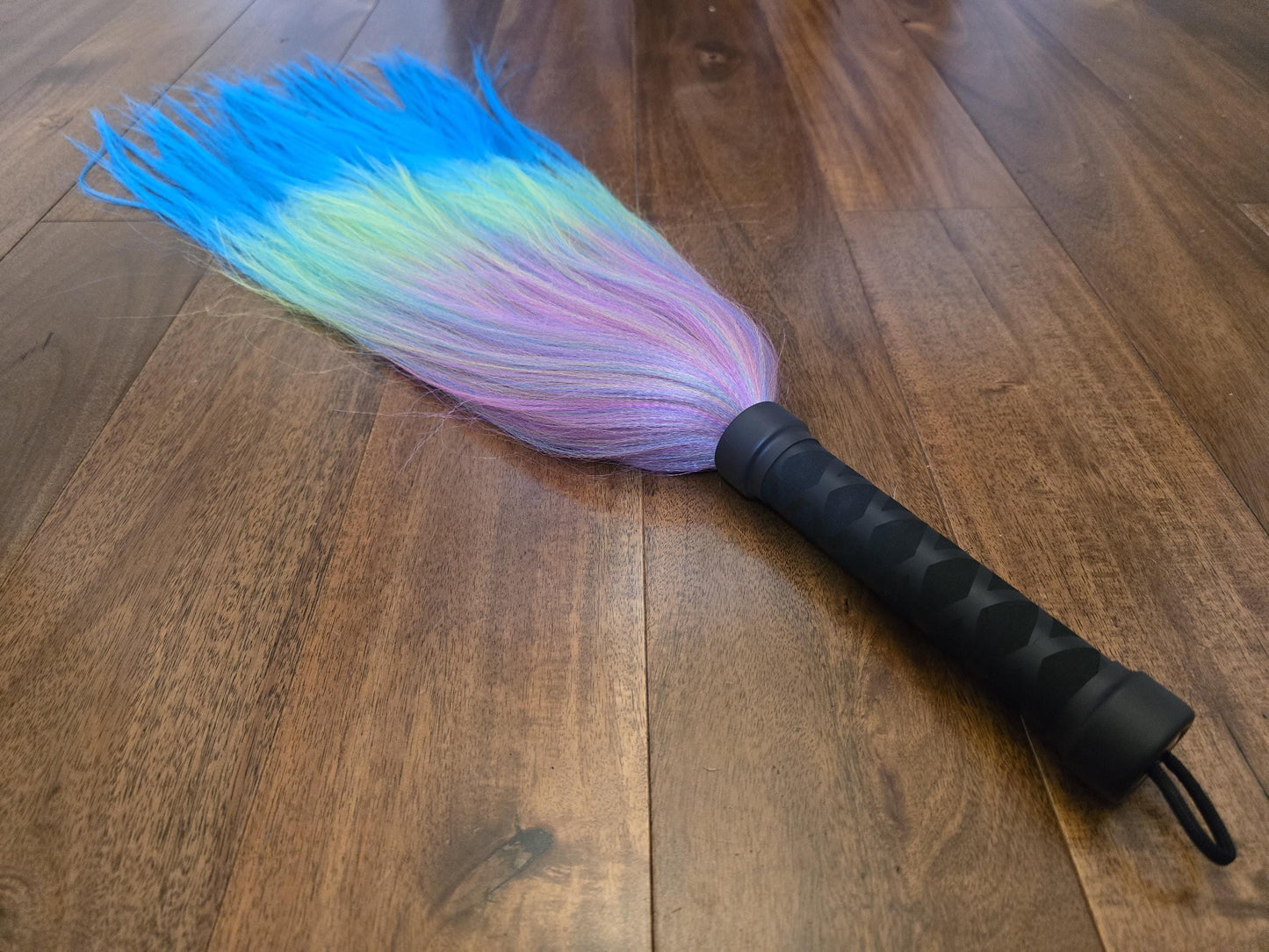 Long Synthetic Hair Flogger – Colourful, Handmade UK