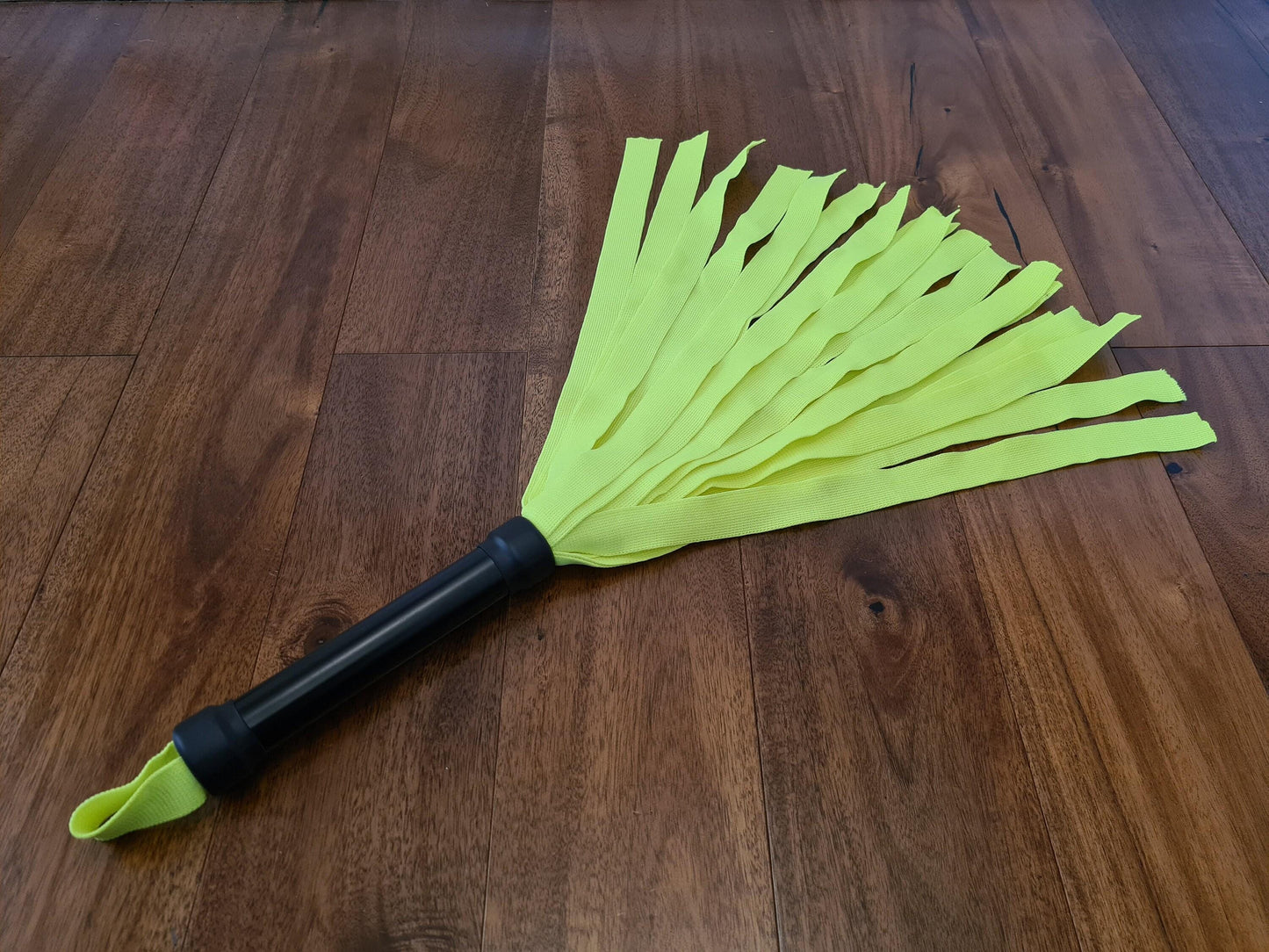 UV Blacklight Reactive Flogger - Handmade Neon Ribbon Design