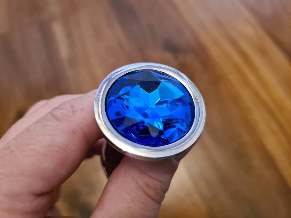 Stainless Steel Butt Plug with Acrylic Crystal Gem
