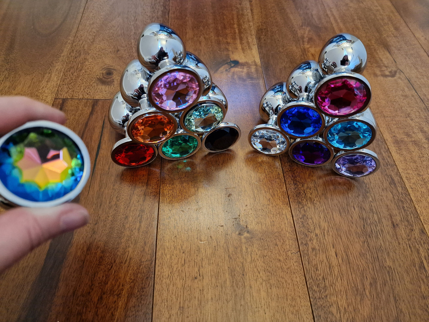 Stainless Steel Butt Plug with Acrylic Crystal Gem