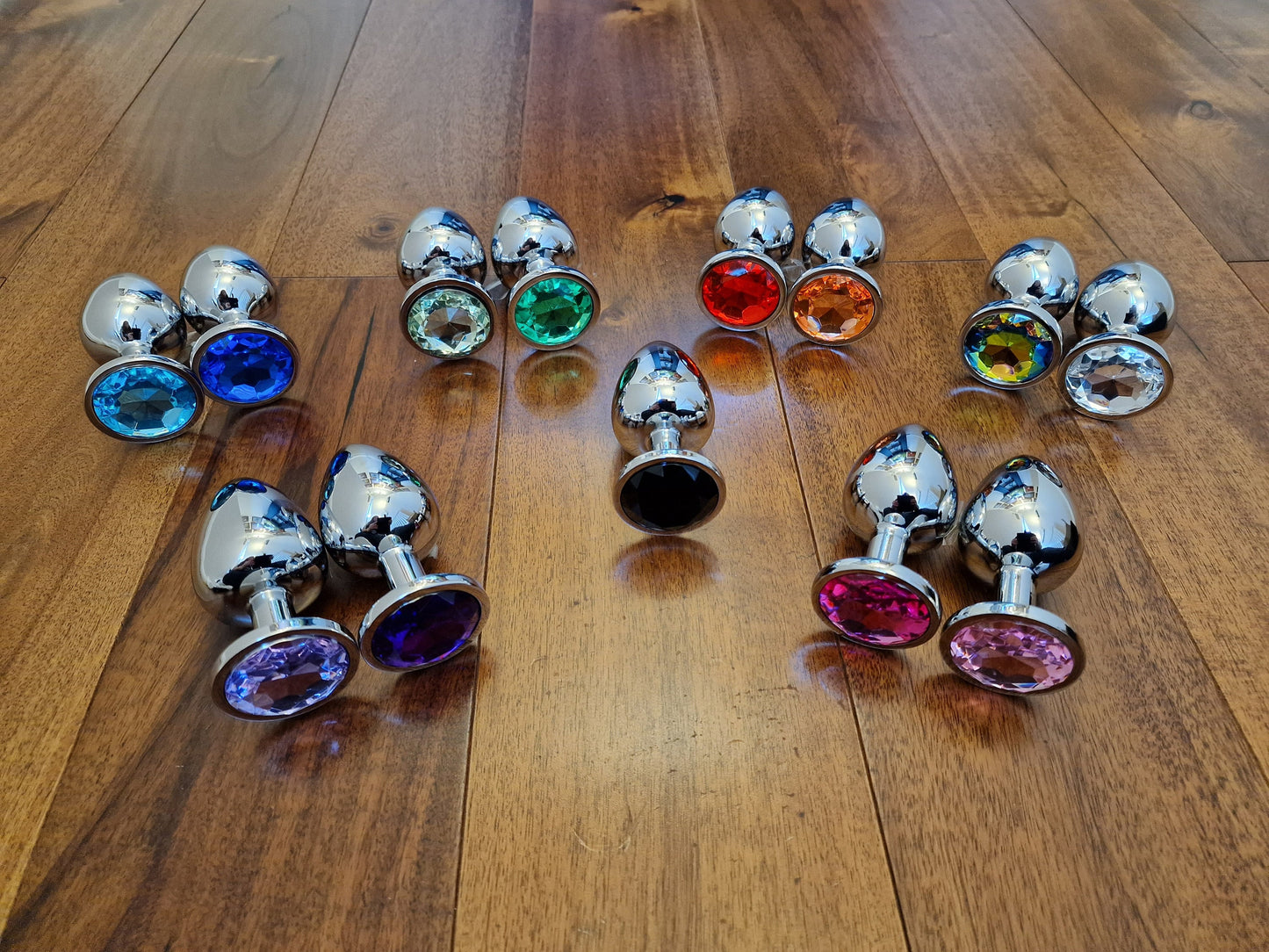 Stainless Steel Butt Plug with Acrylic Crystal Gem