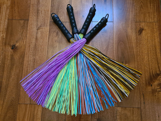 Colour Mix PVC Flogger – Lightweight, Mature BDSM Gear, Handmade UK