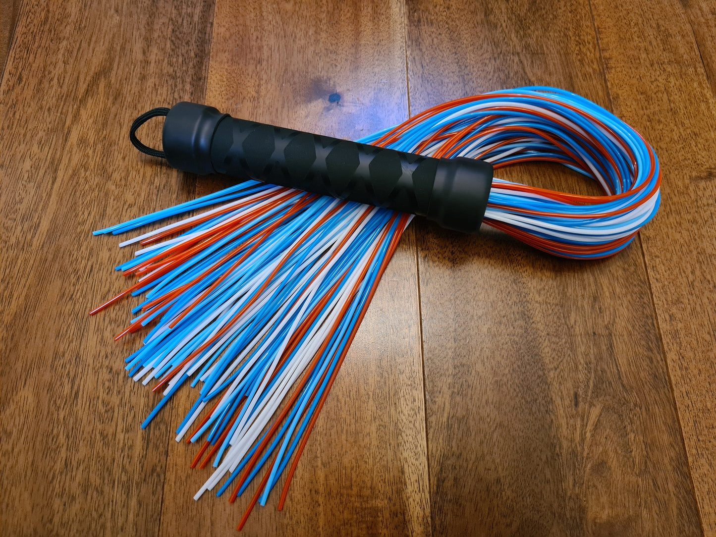 Colour Mix PVC Flogger – Lightweight, Mature BDSM Gear, Handmade UK