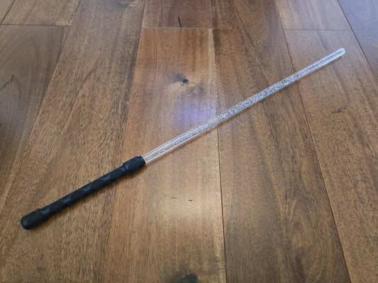 Clear Acrylic Bubble Cane – Non-Slip Grip, Mature BDSM Gear, Handmade UK