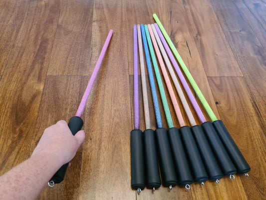 UV Reactive Glitter Cane - Mature Gear, Handmade UK Seller