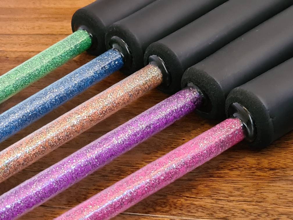UV Reactive Glitter Cane - Mature Gear, Handmade UK Seller