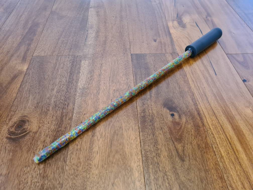 UV Reactive Glitter Cane - Mature Gear, Handmade UK Seller
