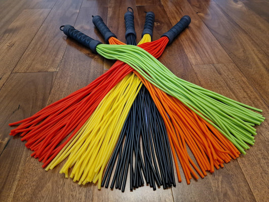 Latex Flogger with Metal Handle and Non-slip grip – Handmade in the UK
