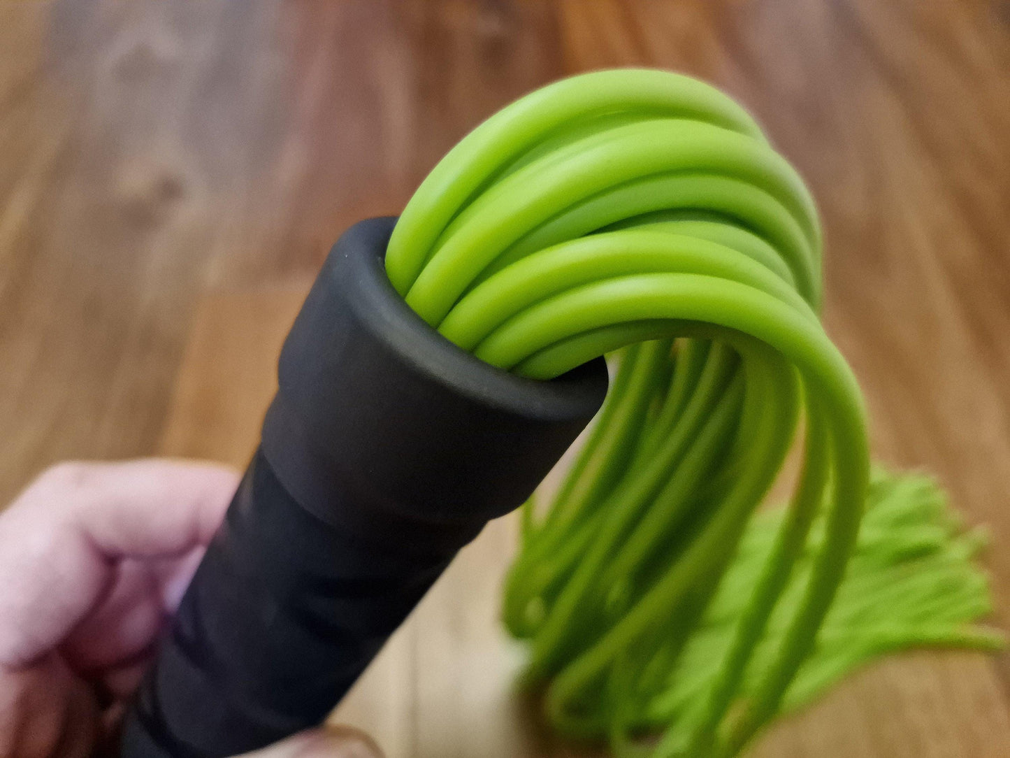 Latex Flogger with Metal Handle and Non-slip grip – Handmade in the UK