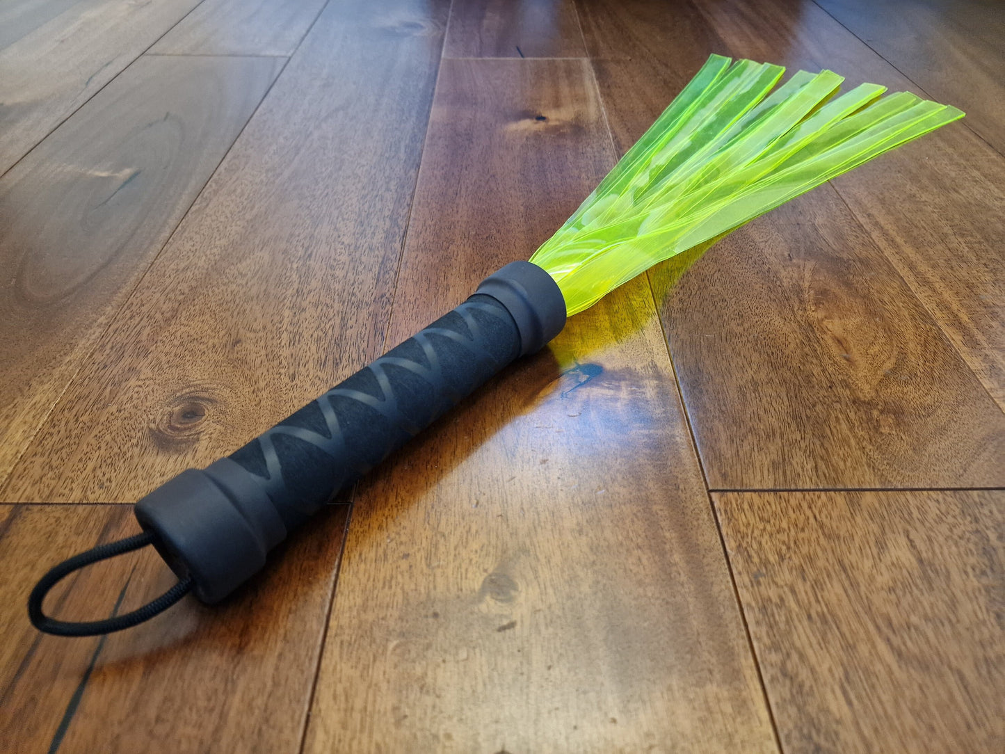 Translucent UV neon flogger, vibrant bright colour, mature BDSM gear, UK seller