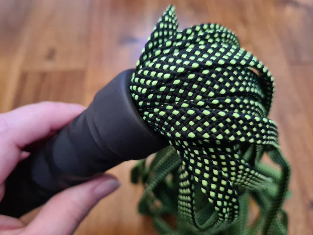 UV Blacklight Reactive Flogger – Looped Design, Impact Play, Handmade UK, Vegan