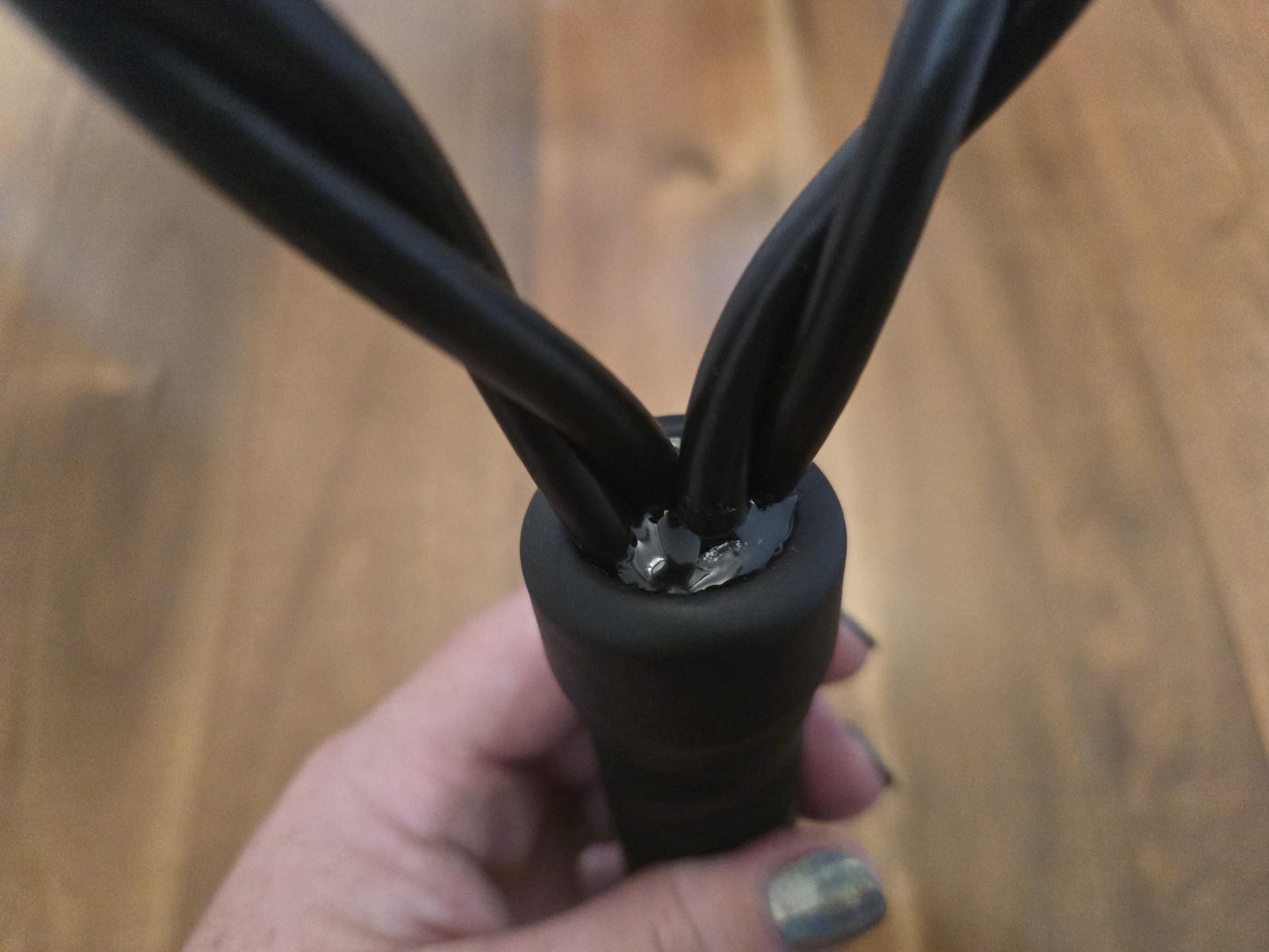 Black Cable Loop Paddle – Twisted Textured Finish, Handmade UK