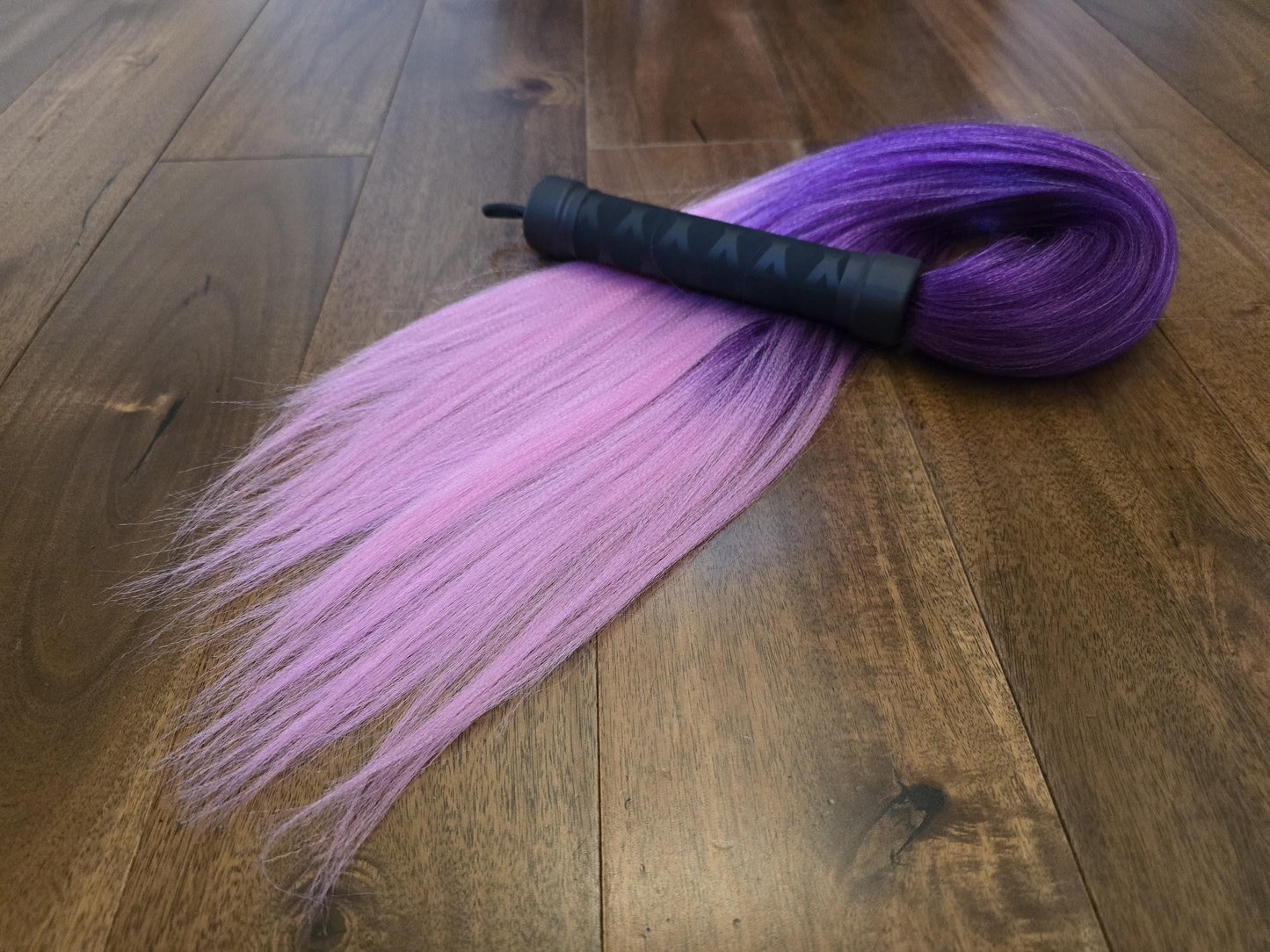 Long Synthetic Hair Flogger – Colourful, Handmade UK