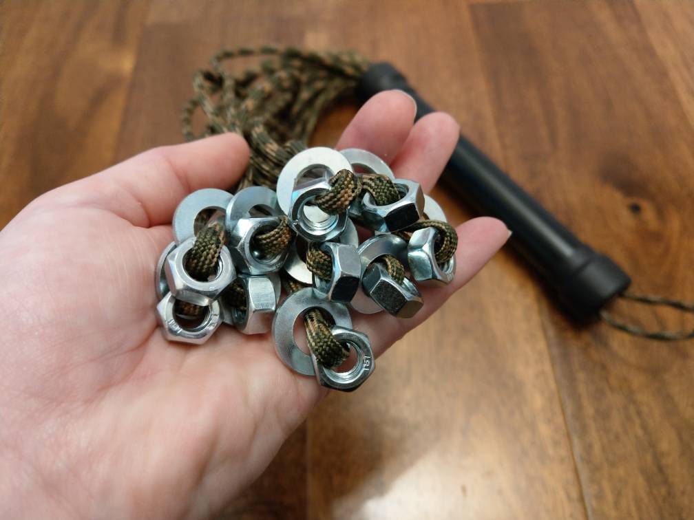 Nuts and Washers Paddle - Paracord Loops - Handmade UK