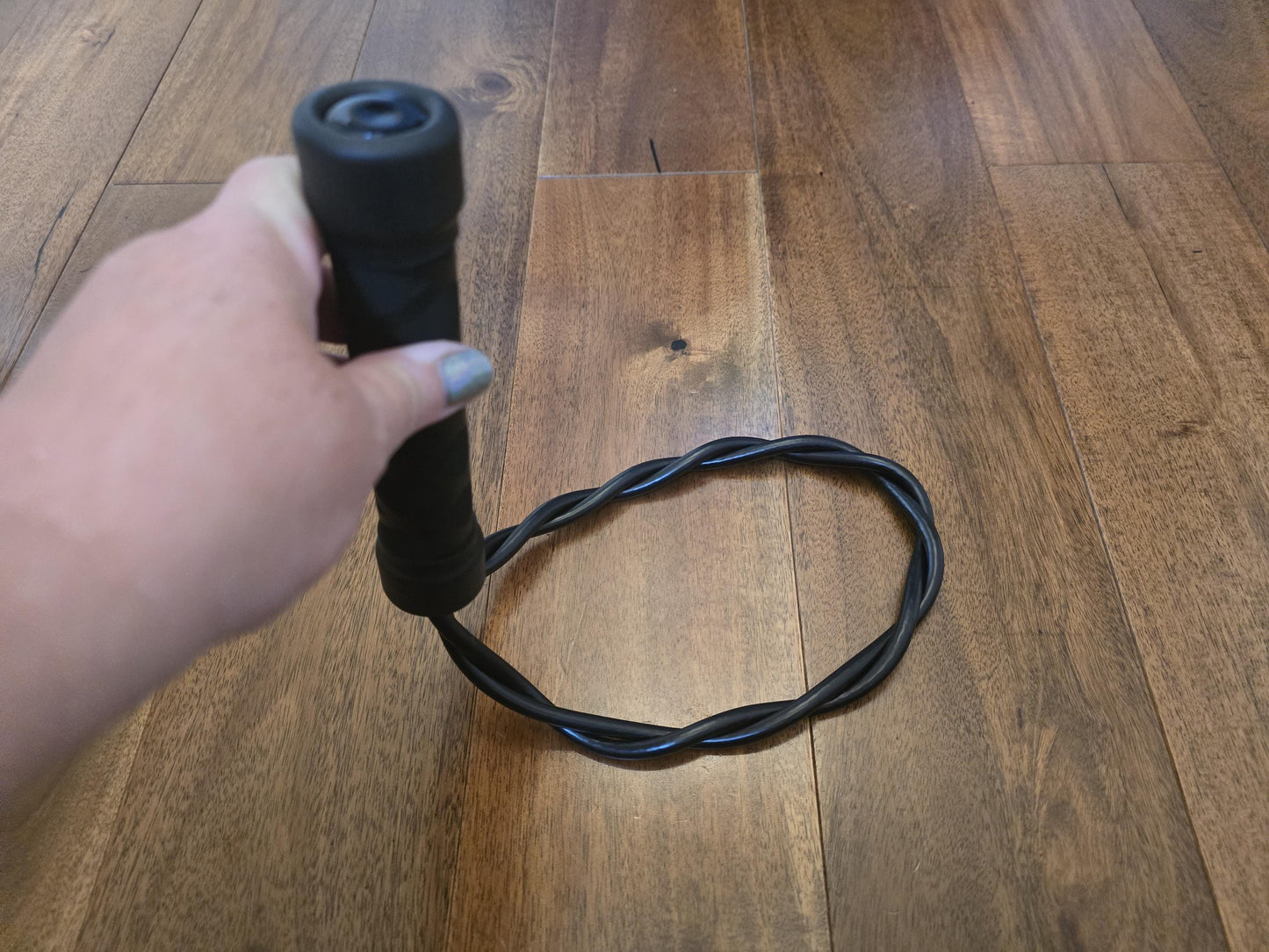 Black Cable Loop Paddle – Twisted Textured Finish, Handmade UK